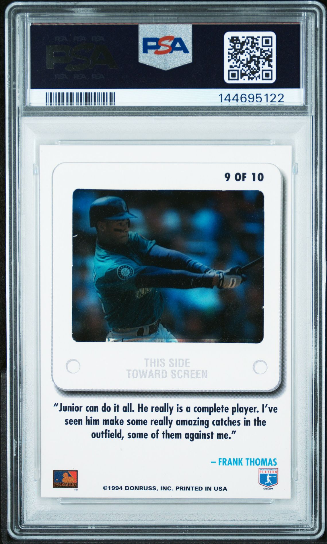 1994 Leaf Slideshow Ken Griffey Jr. #9 Nm-Mt 8 back