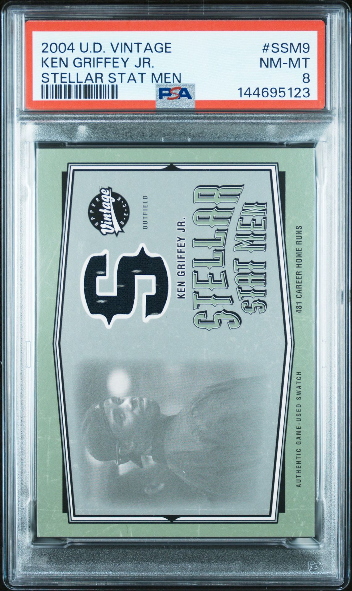 2004 Upper Deck Vintage Stellar Stat Men Ken Griffey Jr. #Ssm9 (Stellar Stat Men) Nm-Mt 8 front