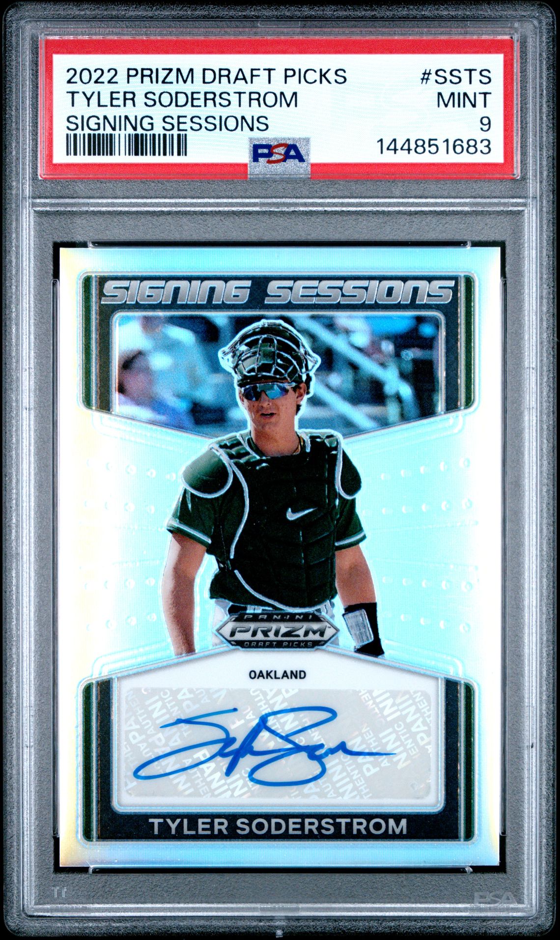 2022 Panini Prizm Draft Picks Signing Sessions Tyler Soderstrom #Ssts (Signing Sessions) Mint 9 front