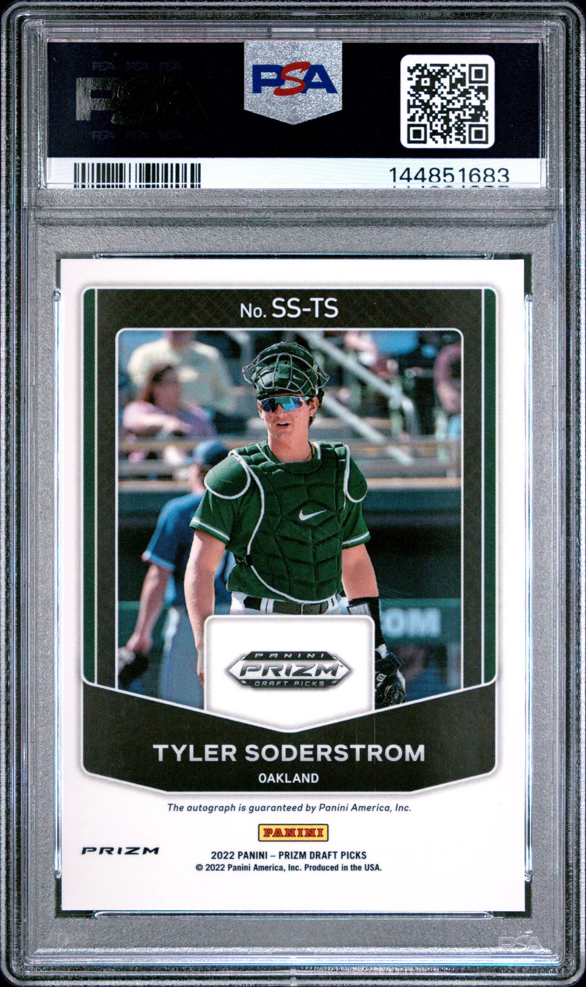 2022 Panini Prizm Draft Picks Signing Sessions Tyler Soderstrom #Ssts (Signing Sessions) Mint 9 back