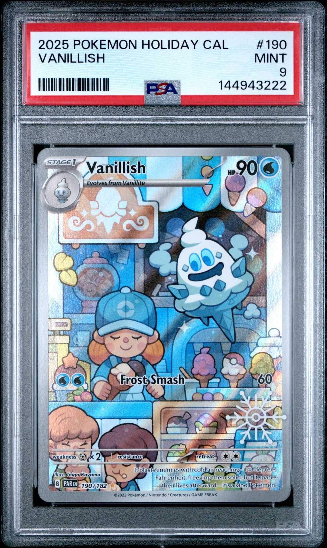 2025 Pokemon Holiday Calendar Vanillish #190 Mint 9 front