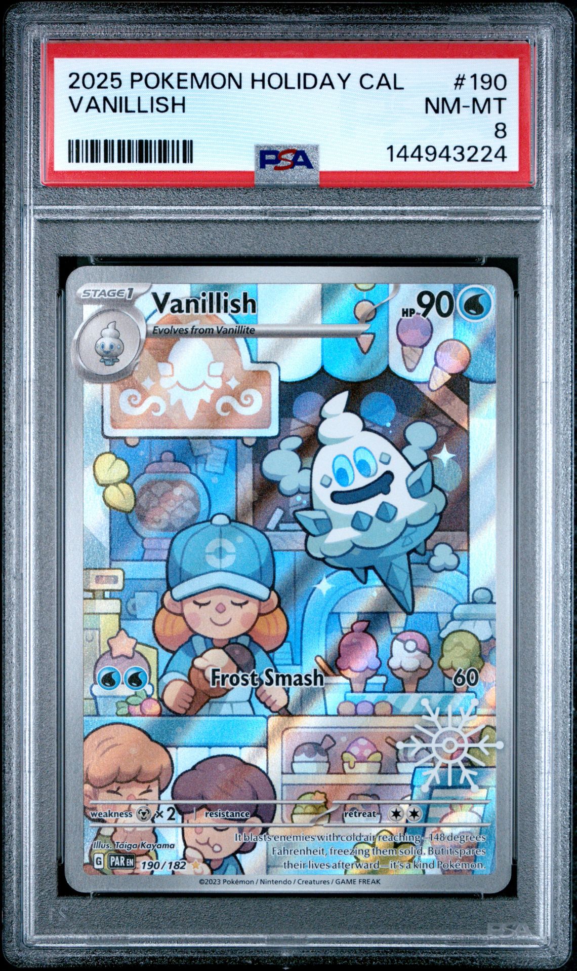 2025 Pokemon Holiday Calendar Vanillish #190 Nm-Mt 8 front