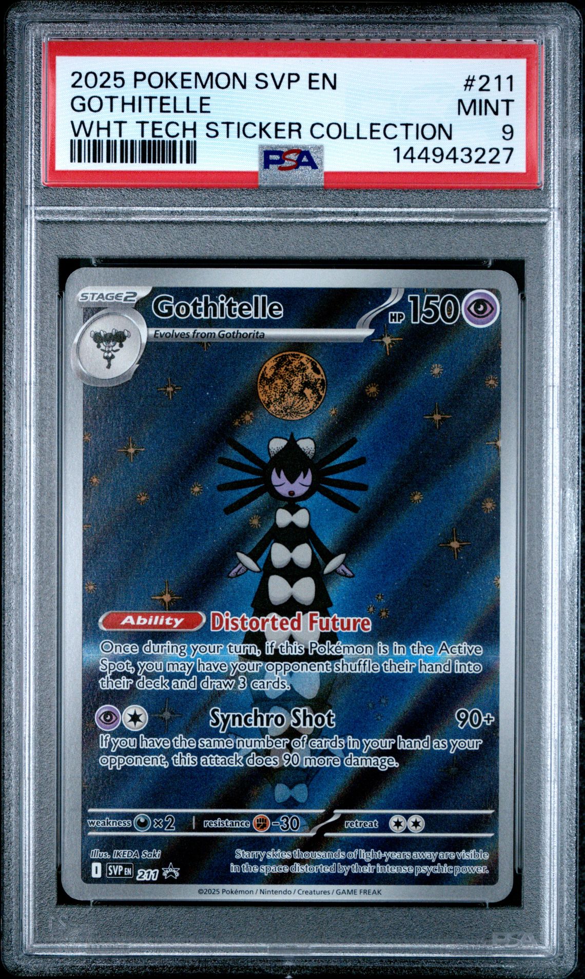2025 Pokemon Svp En-Sv Black Star Promo Gothitelle #211 (Wht Tech Sticker Collection) Mint 9 front