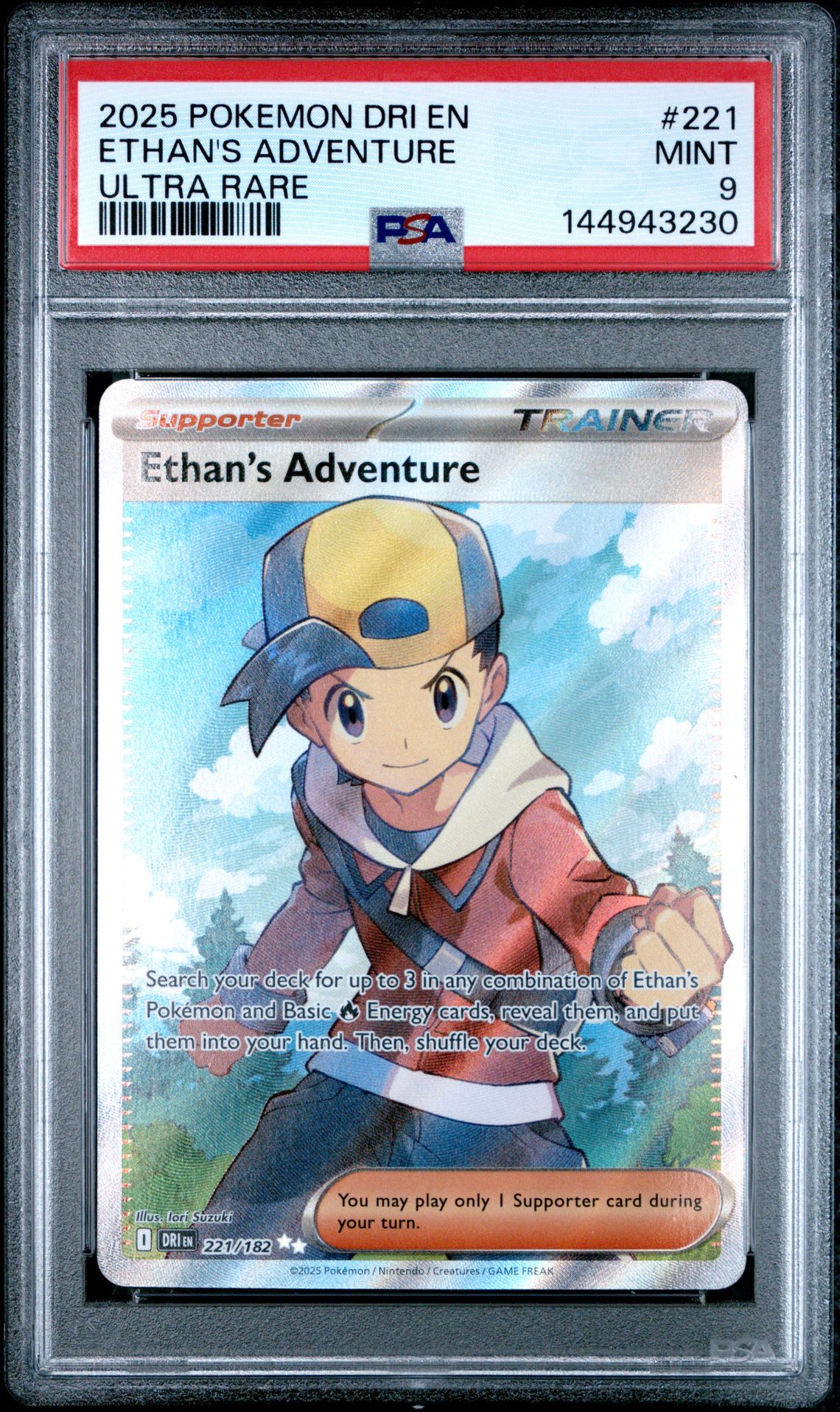 2025 Pokemon Dri En-Destined Rivals Ethan's Adventure #221 (Ultra Rare) Mint 9 front