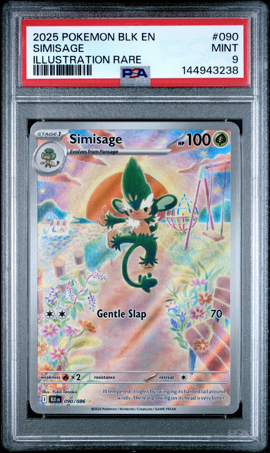 2025 Pokemon Blk En-Black Bolt Simisage #090 (Illustration Rare) Mint 9 front