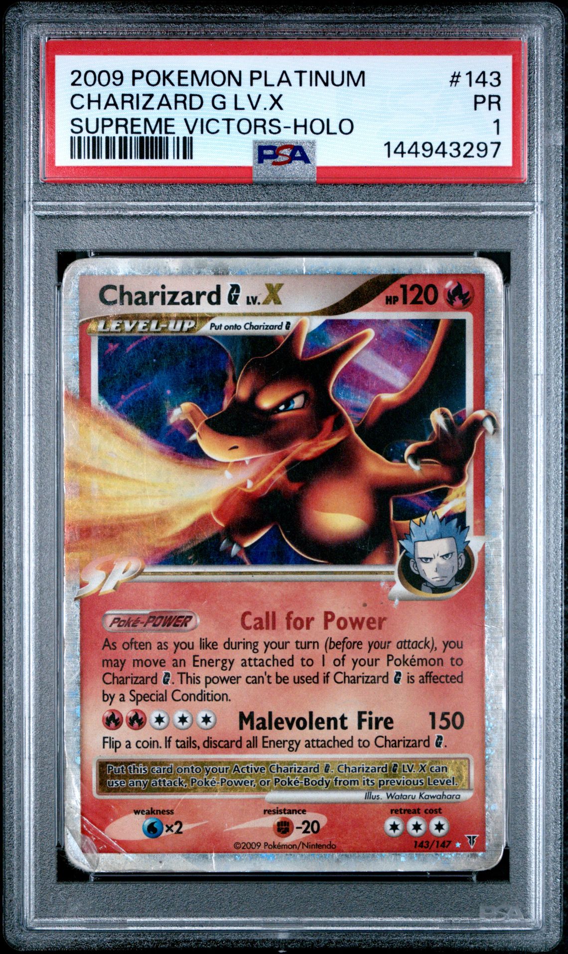 2009 Pokemon Platinum Supreme Victors Charizard G Lv.x #143 (Supreme Victors-Holo) Pr 1 front