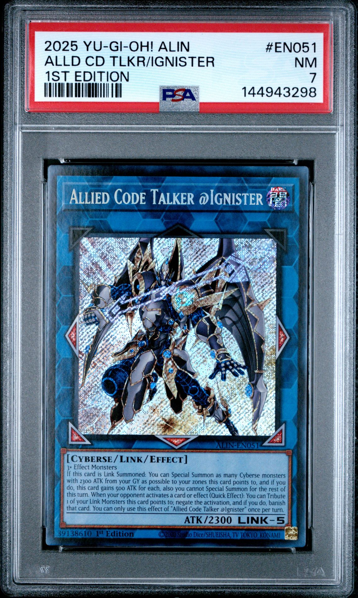2025 Yu-Gi-Oh! Alin-Alliance Insight Alld Cd Tlkr/Ignister #En051 (1St Edition) Nm 7 front