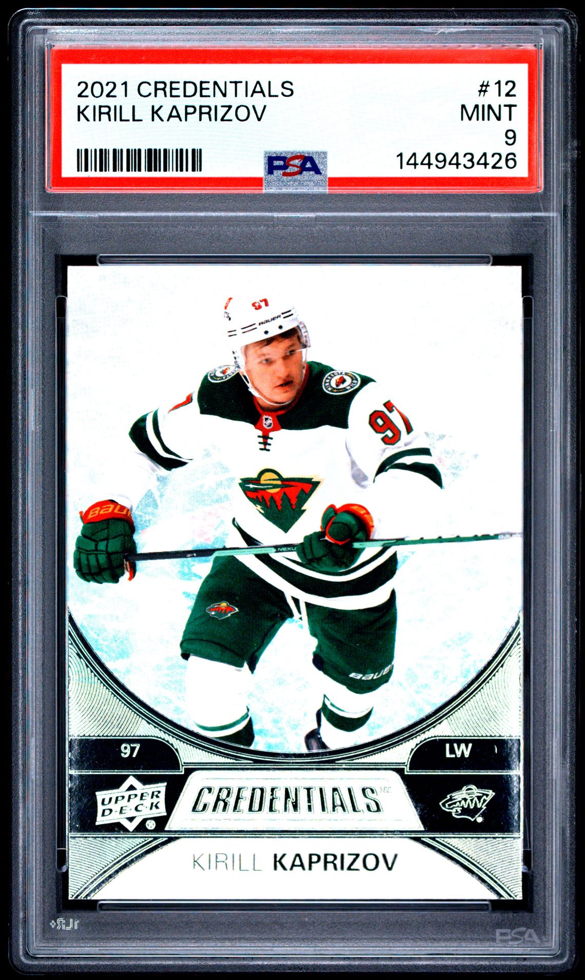 2021-2022 Upper Deck UPPER DECK CREDENTIALS #12 Kirill Kaprizov front