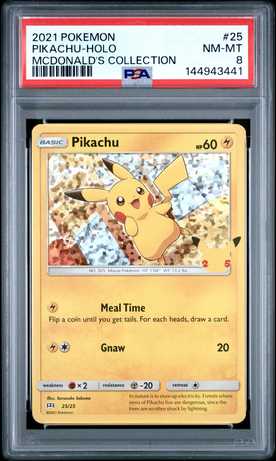2021 Pokemon Mcdonald's Collection Pikachu-Holo #25 (Mcdonald's Collection) Nm-Mt 8 front