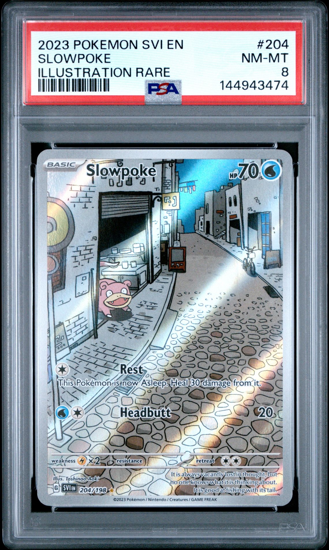 2023 Pokemon Svi En-Scarlet & Violet Slowpoke #204 (Illustration Rare) Nm-Mt 8 front