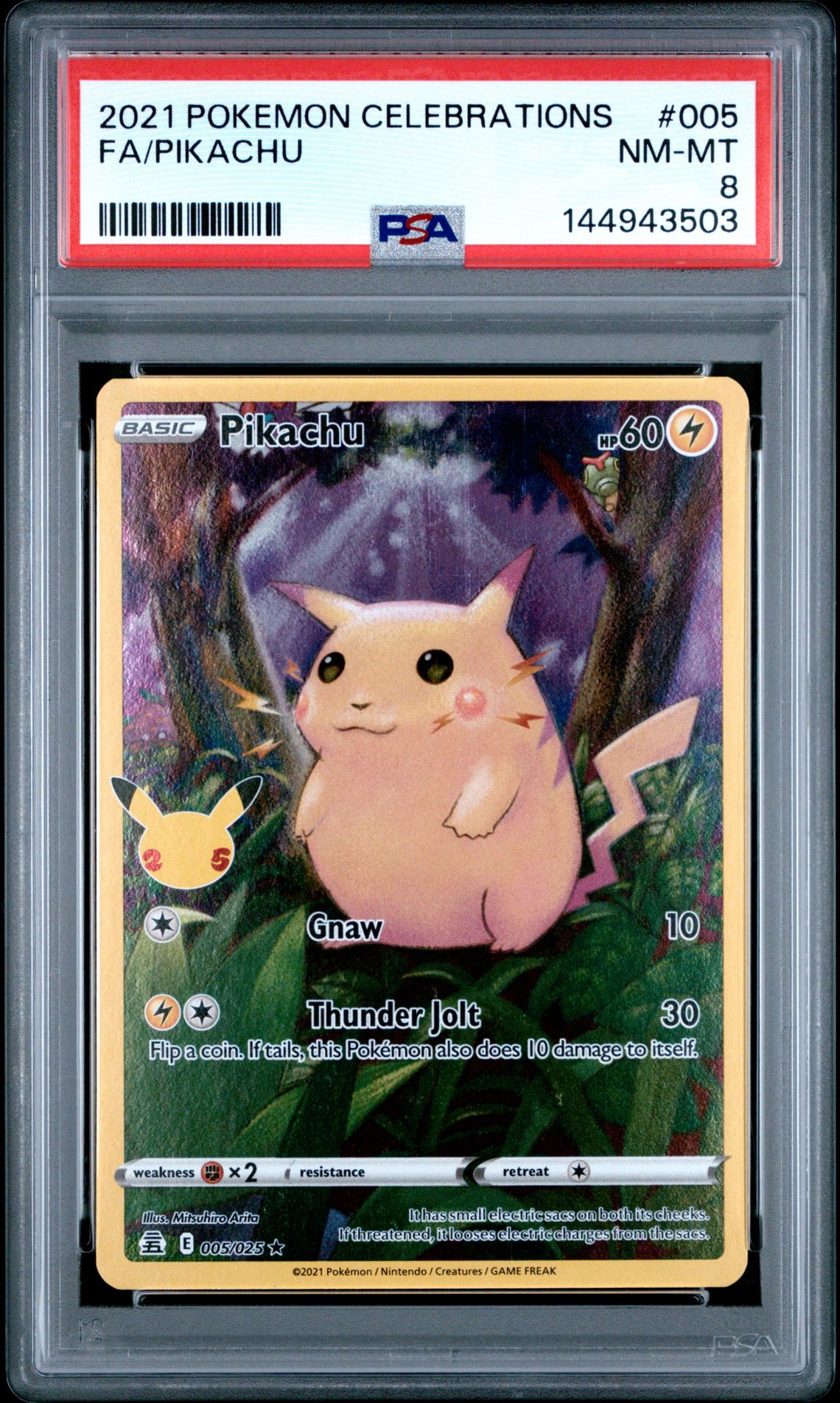 2021 Pokemon Celebrations Fa/Pikachu #005 Nm-Mt 8 front