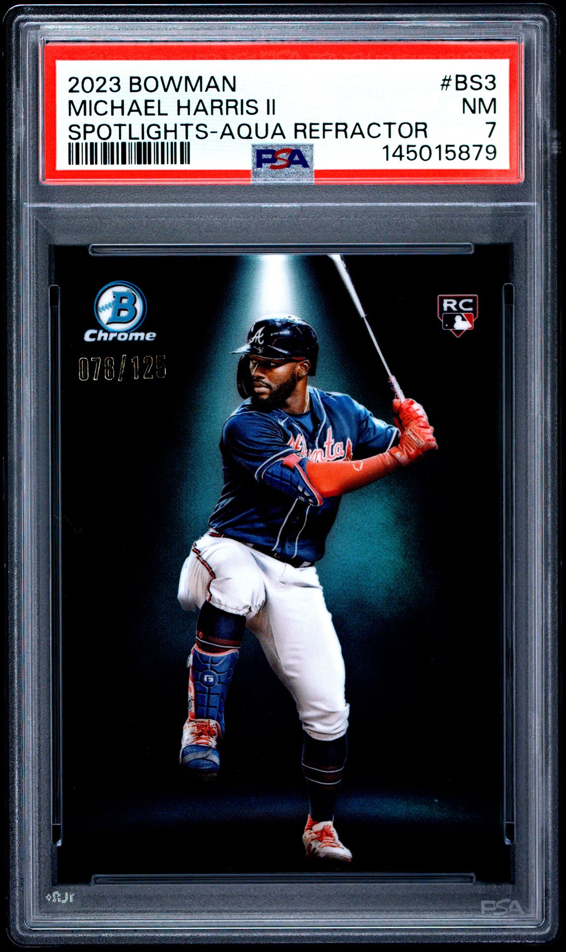 2023 Bowman BOWMAN SPOTLIGHTS SPOTLIGHTS-AQUA REFRACTOR #BS3 Michael Harris Ii front
