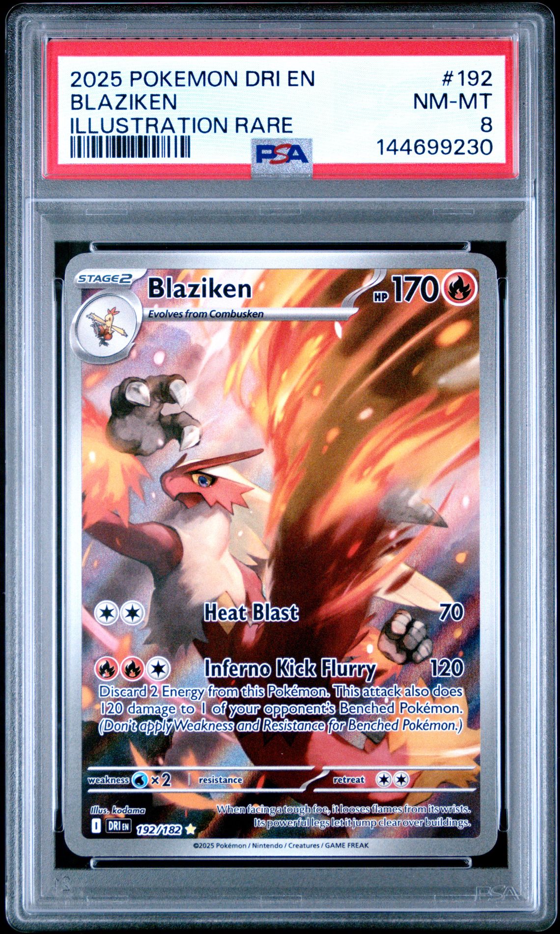2025 Pokemon POKEMON DRI EN-DESTINED RIVALS Illustration Rare #192 Blaziken front