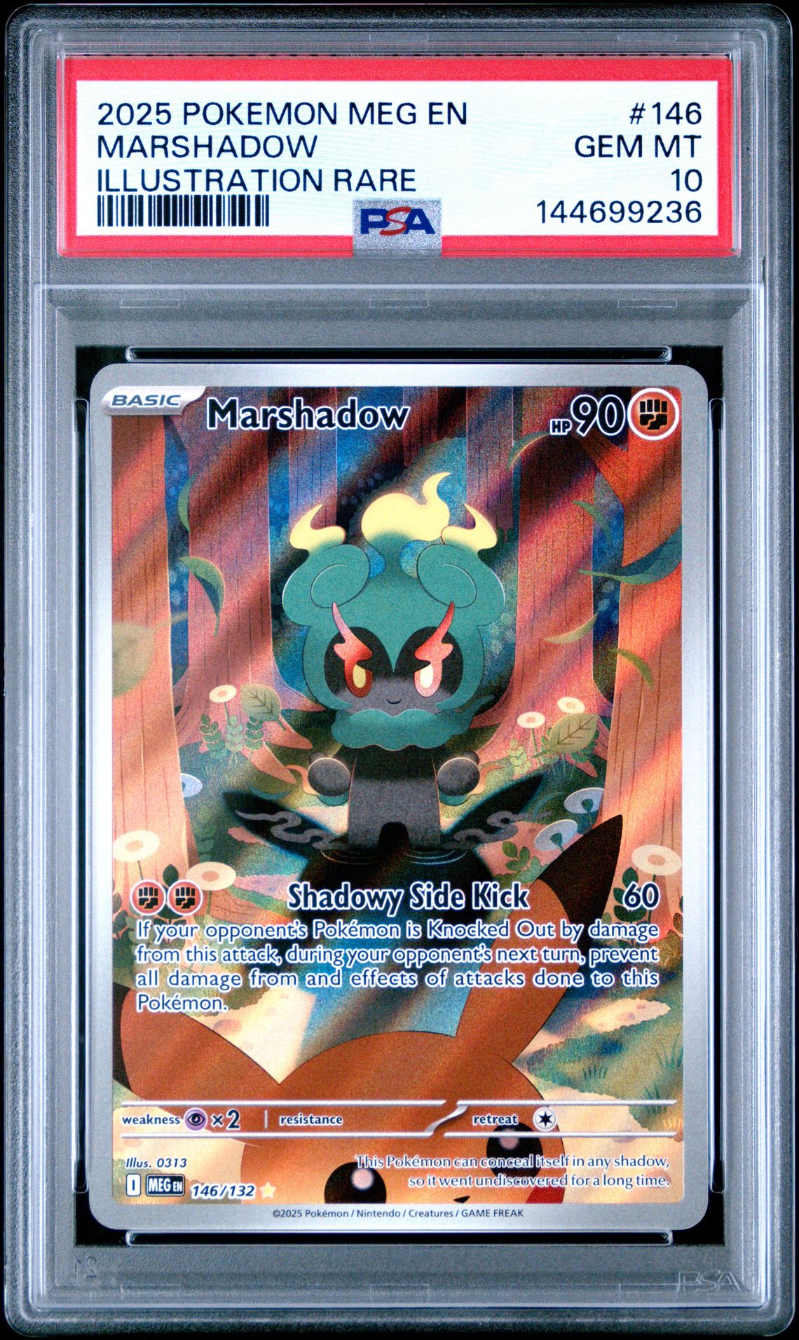 2025 Pokemon Meg En-Mega Evolution Marshadow #146 (Illustration Rare) Gem Mt 10 front