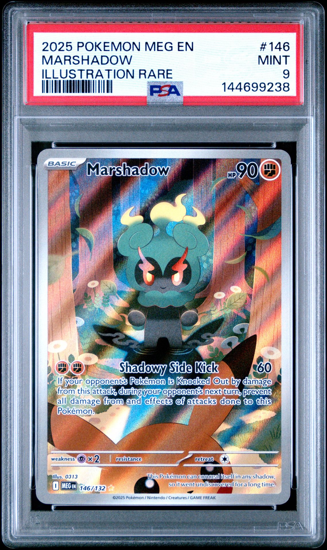 2025 Pokemon Meg En-Mega Evolution Marshadow #146 (Illustration Rare) Mint 9 front