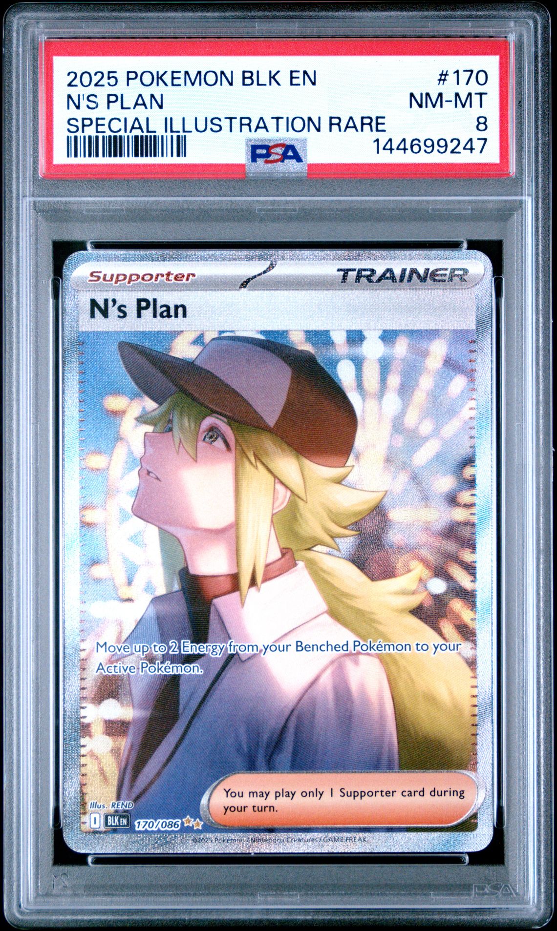 2025 Pokemon Blk En-Black Bolt N's Plan #170 (Special Illustration Rare) Nm-Mt 8 front