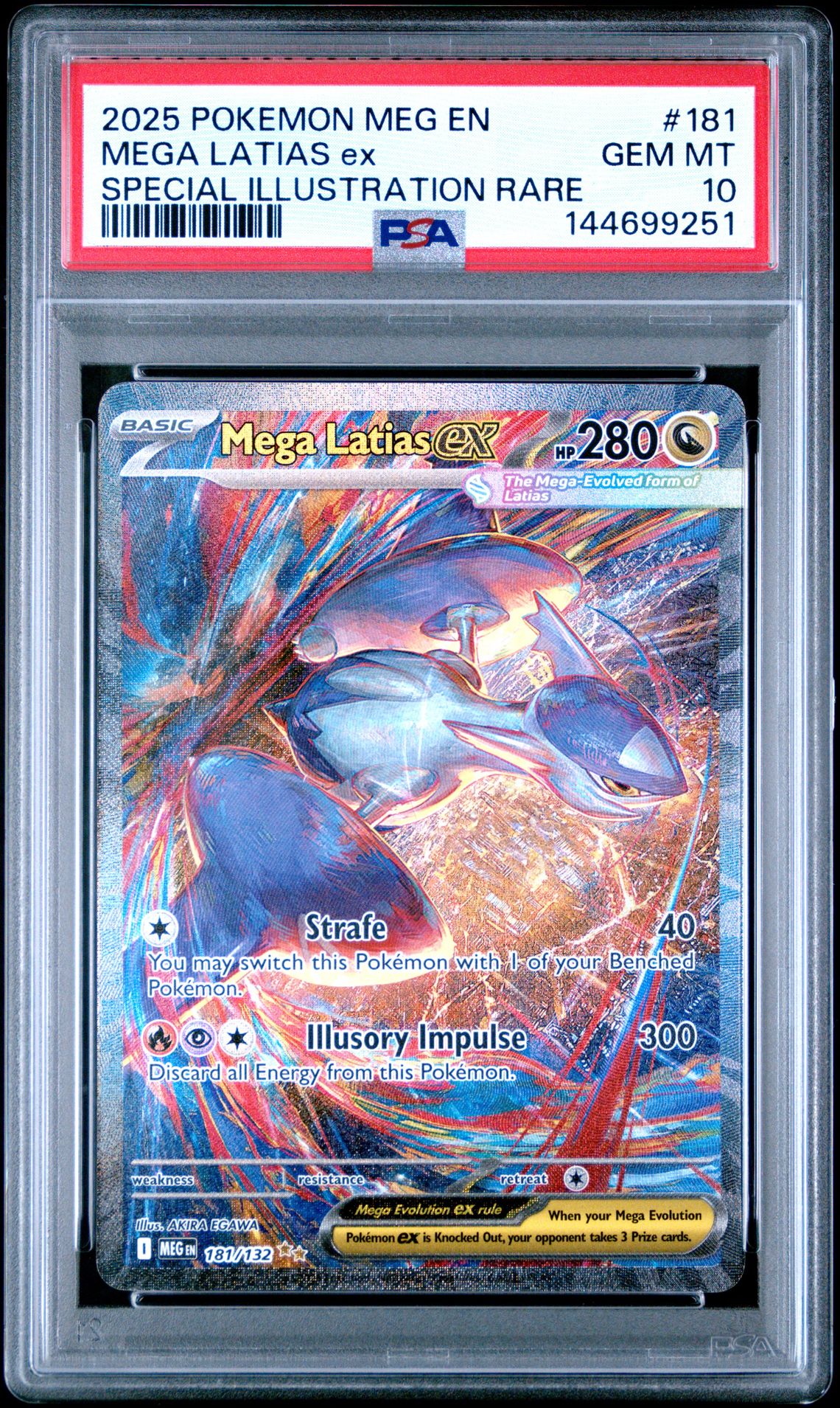 2025 Pokemon Meg En-Mega Evolution Mega Latias Ex #181 (Special Illustration Rare) Gem Mt 10 front