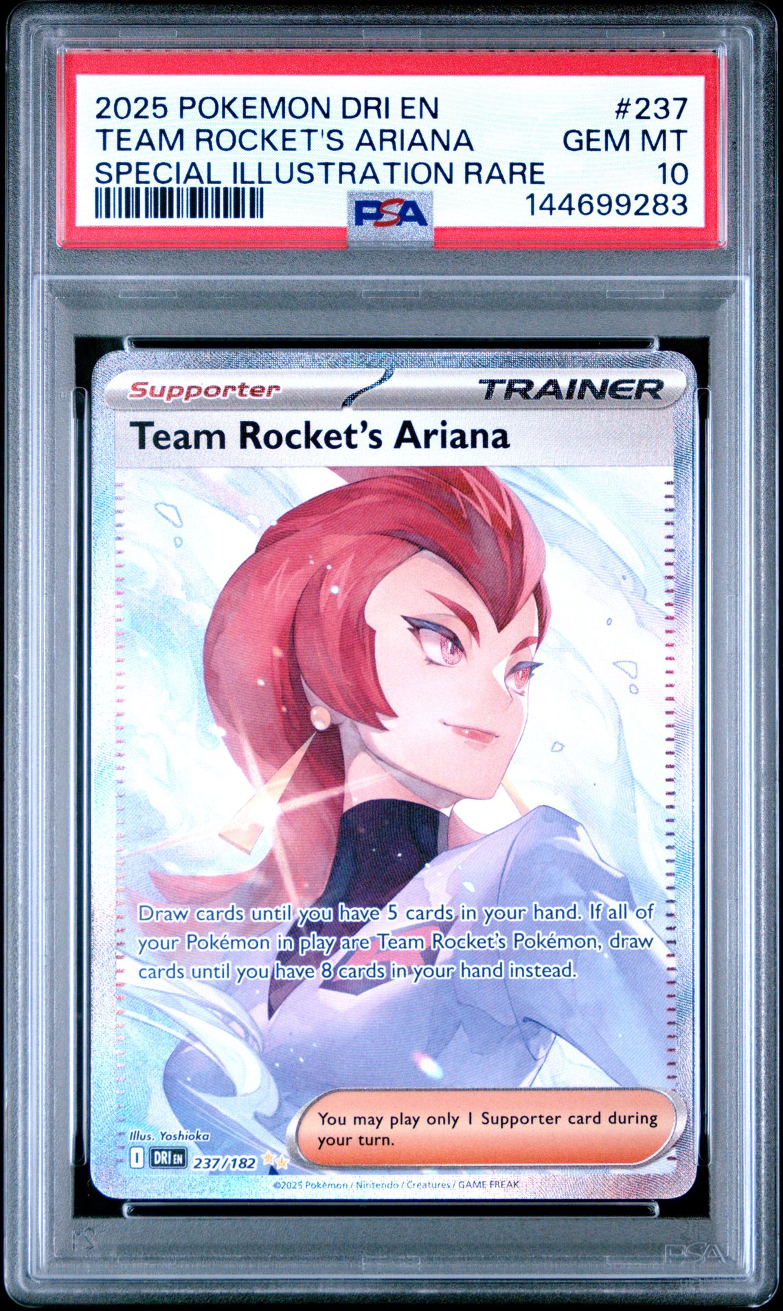 2025 Pokemon Dri En-Destined Rivals Team Rocket's Ariana #237 (Special Illustration Rare) Gem Mt 10 front