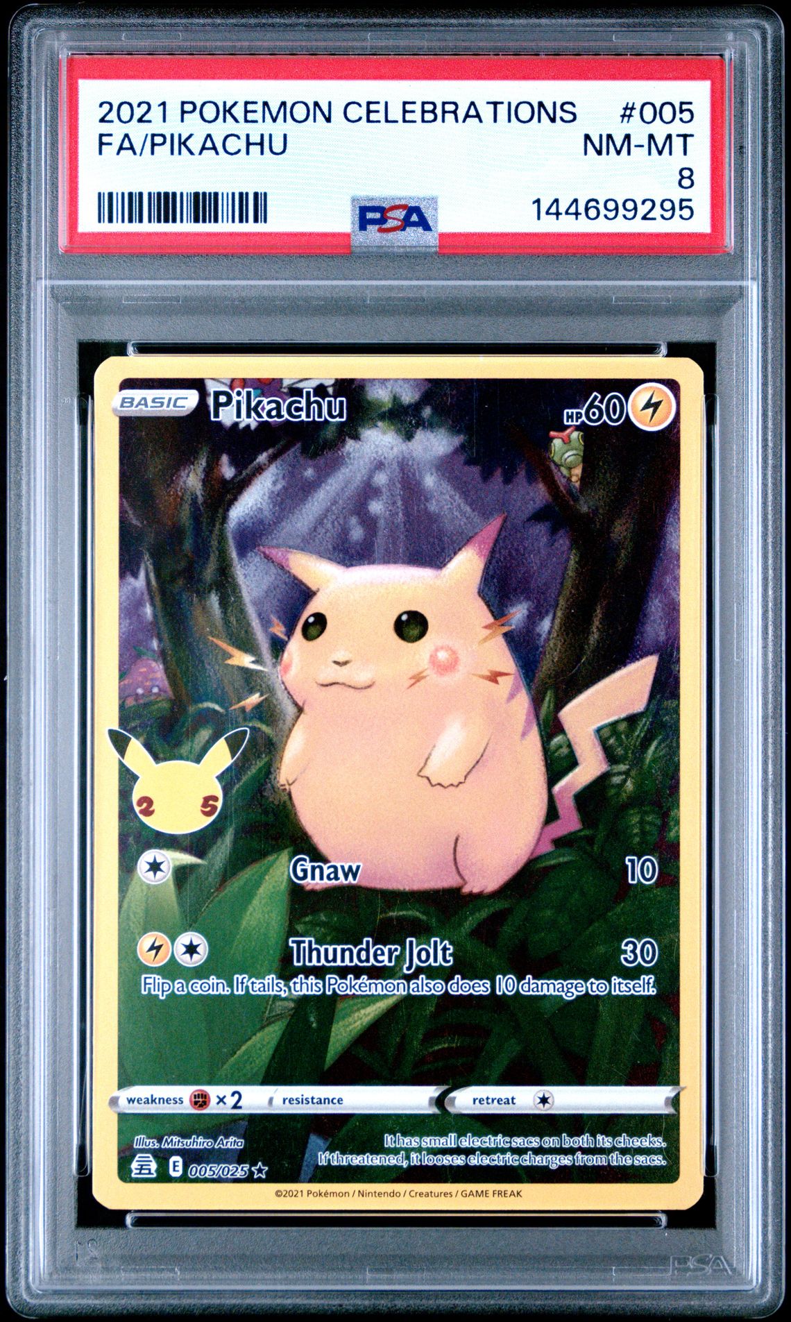 2021 Pokemon Celebrations Fa/Pikachu #005 Nm-Mt 8 front