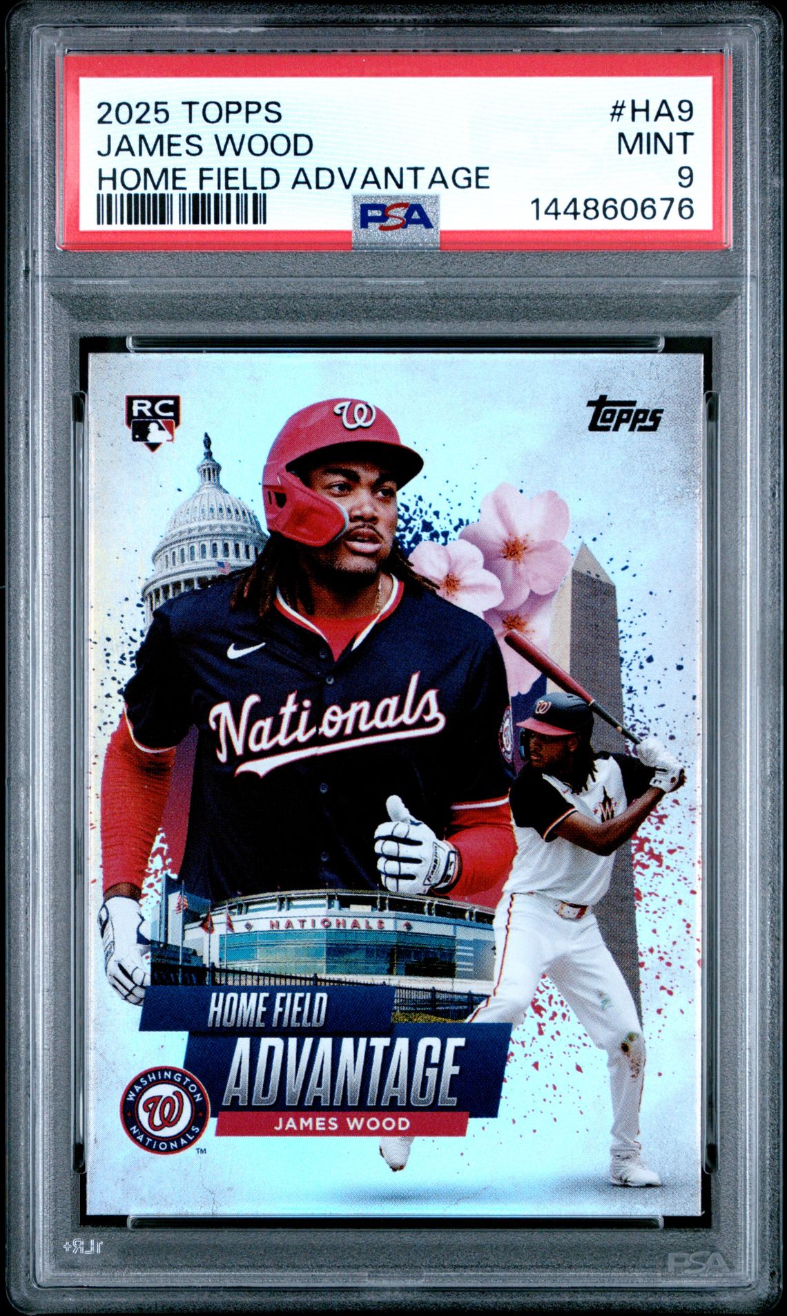 2025 Topps Home Field Advantage James Wood #Ha9 Mint 9 front