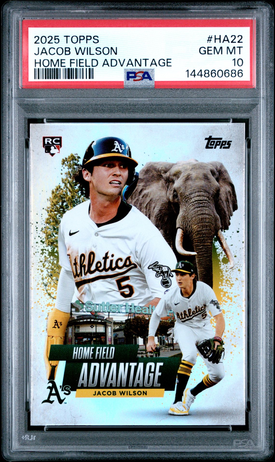 2025 Topps Home Field Advantage Jacob Wilson #Ha22 (Series 2) Gem Mt 10 front