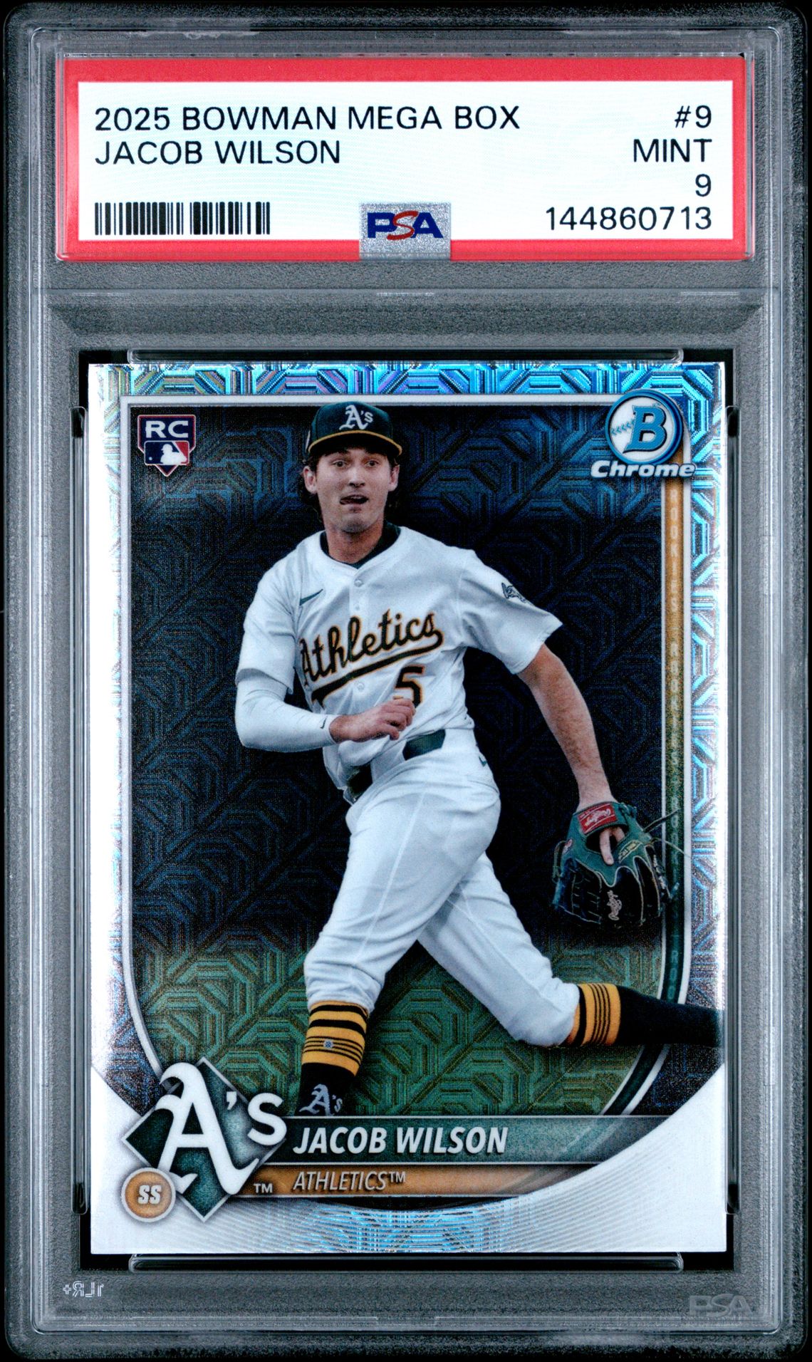 2025 Bowman Mega Box Chrome Jacob Wilson #9 Mint 9 front