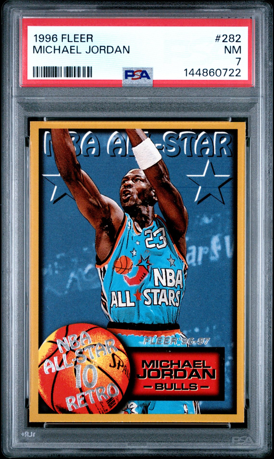 1996 Fleer Michael Jordan #282 Nm 7 front