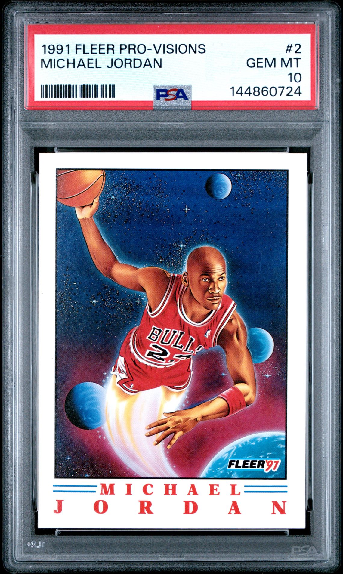 1991 Fleer Pro-Visions Michael Jordan #2 Gem Mt 10 front