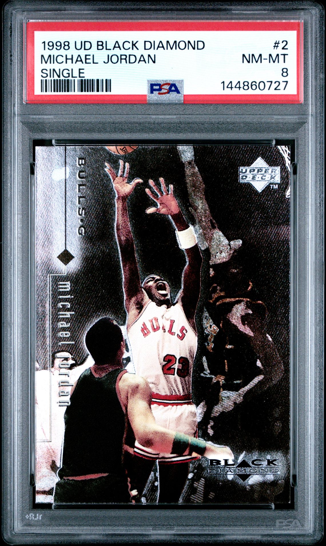 1998 Upper Deck Black Diamond Michael Jordan #2 (Single) Nm-Mt 8 front