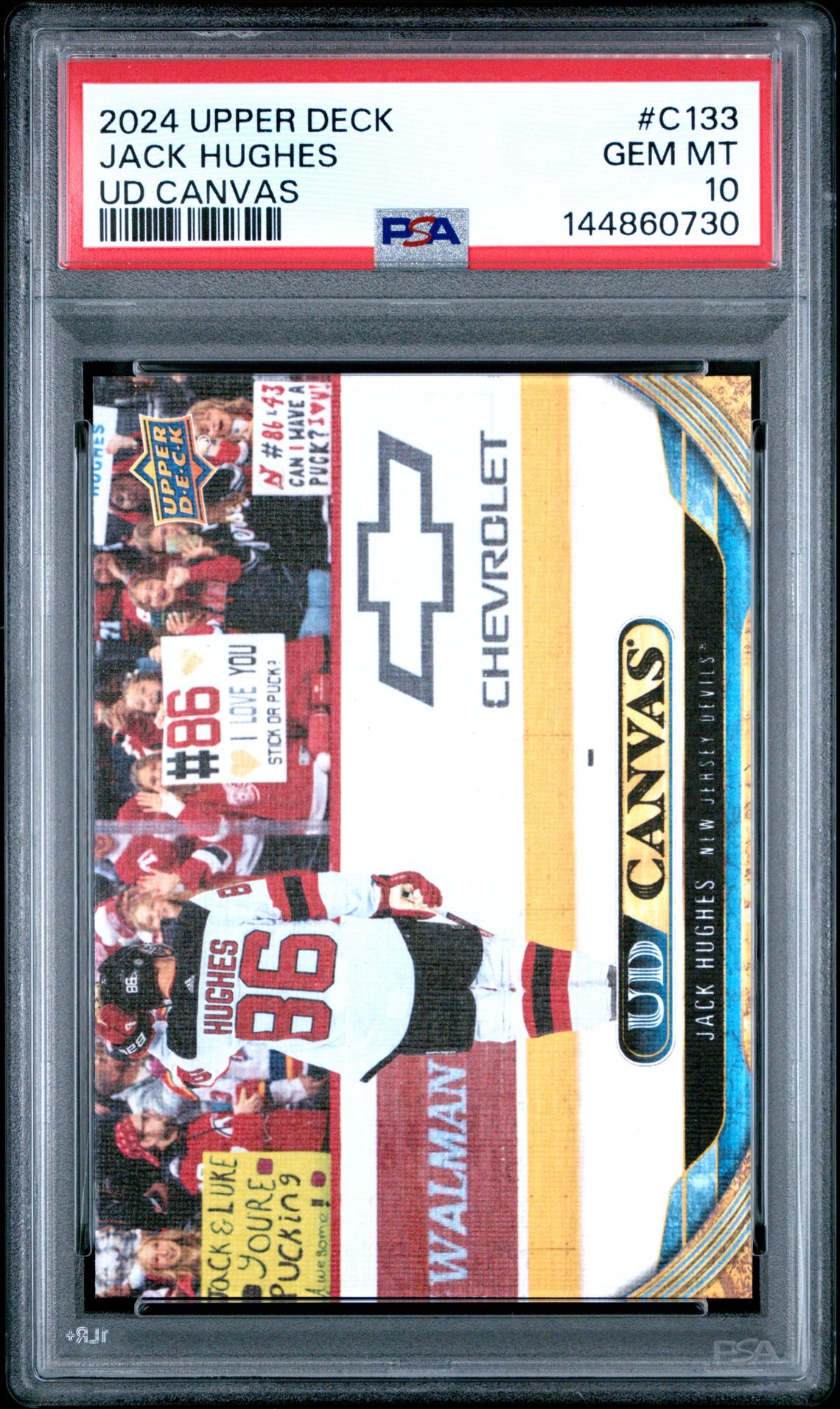 2024 Upper Deck Ud Canvas Jack Hughes #C133 Gem Mt 10 front