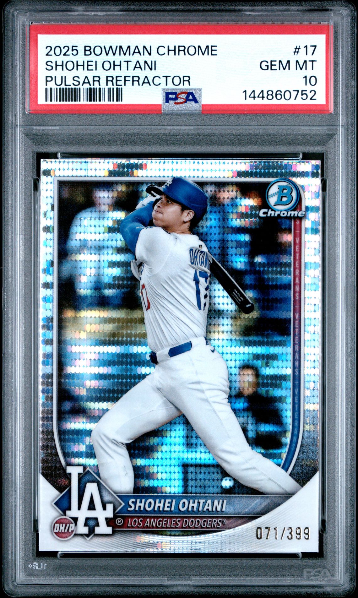 2025 Bowman Chrome Shohei Ohtani #17 (Pulsar Refractor) Gem Mt 10 front