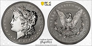 2025-S $1 Morgan Dollar Rev PR Two-Coin Reverse Proof Set PR70