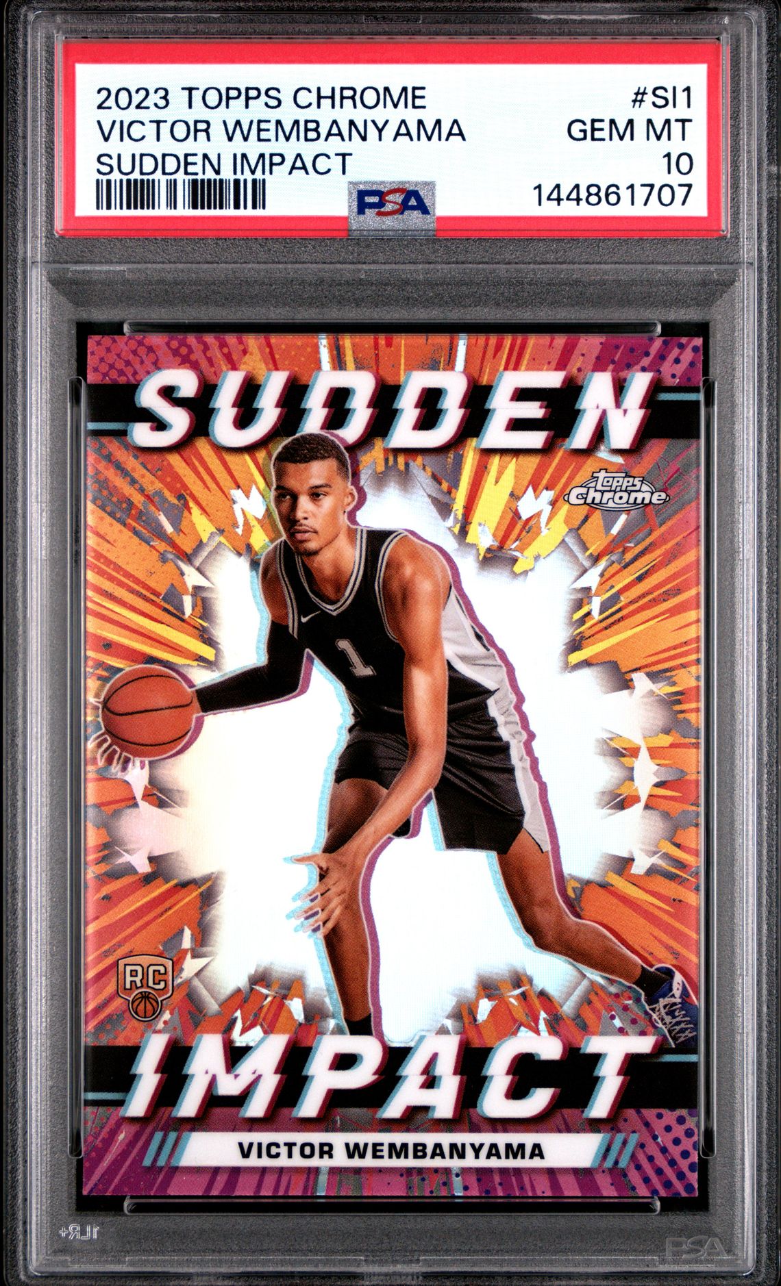 2023 Topps Chrome Sudden Impact Victor Wembanyama #Si1 Gem Mt 10 front