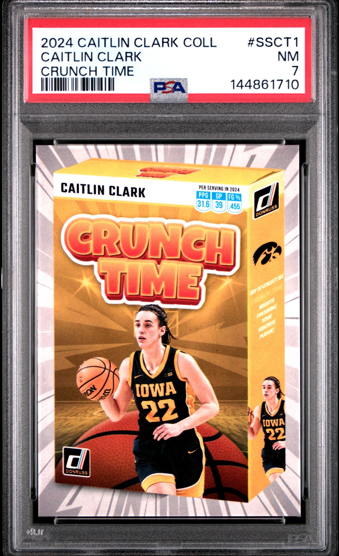 2024 Panini Caitlin Clark Collection Crunch Time Caitlin Clark #Ssct1 Nm 7 front