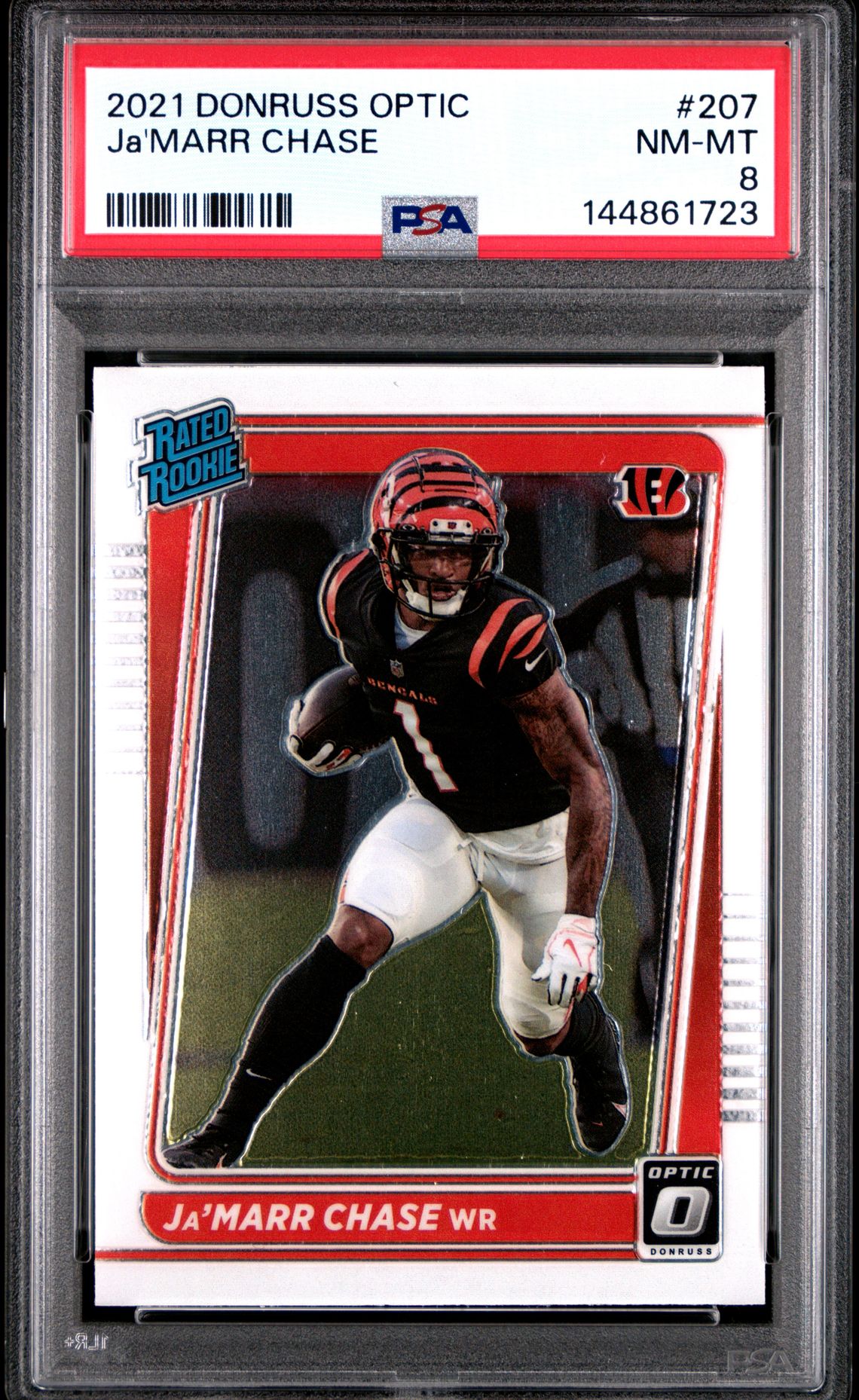 2021 Panini Donruss Optic Ja'marr Chase #207 Nm-Mt 8 front