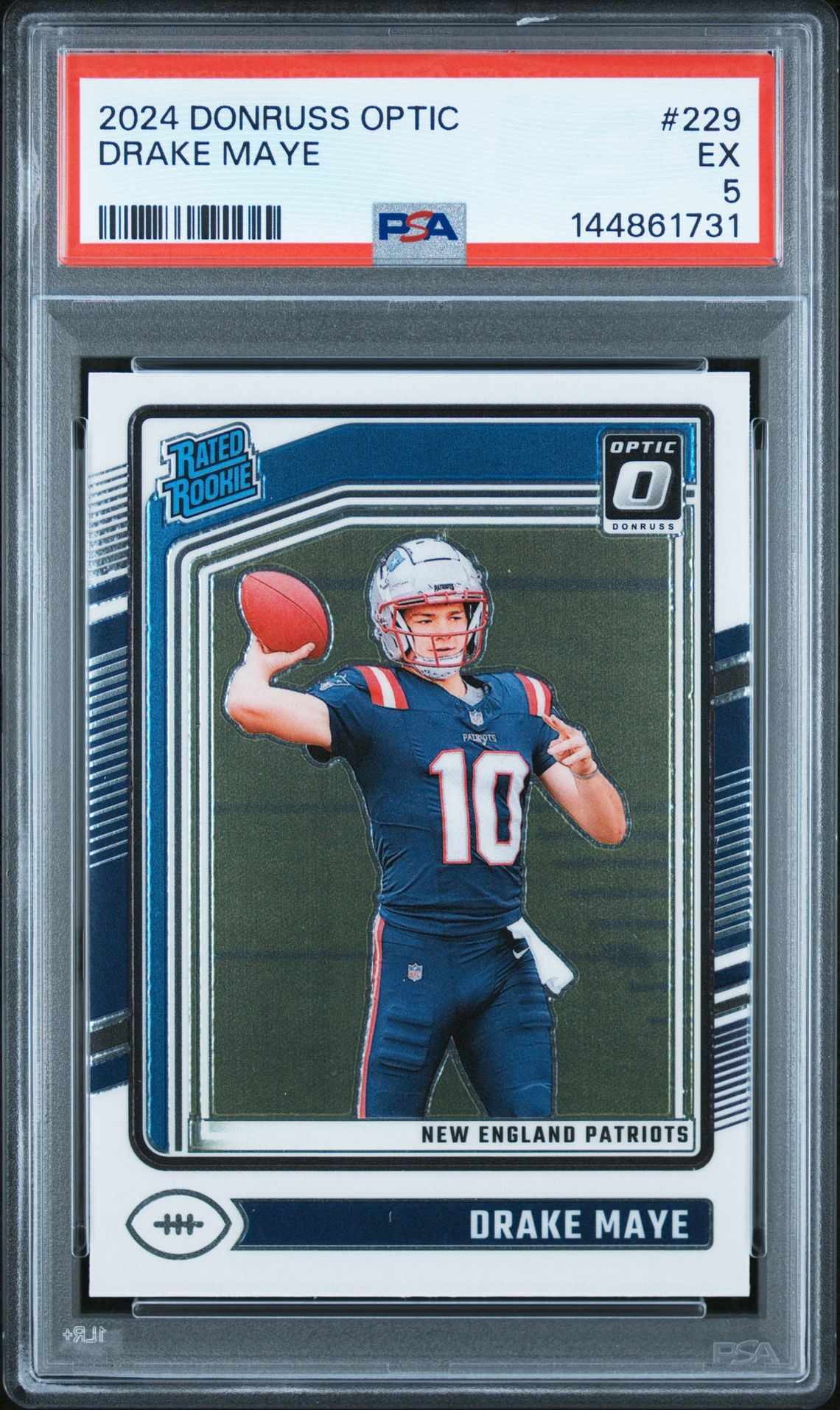 2024 Panini Donruss Optic Drake Maye #229 Ex 5 front