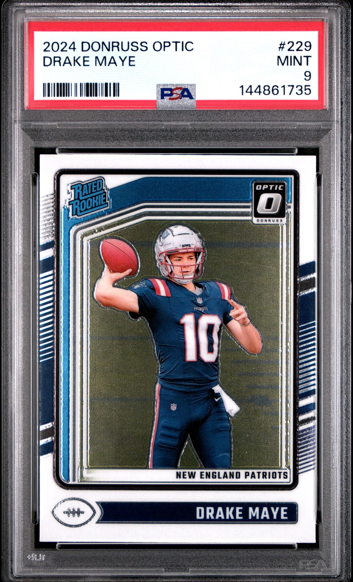 2024 Panini Donruss Optic Drake Maye #229 Mint 9 front