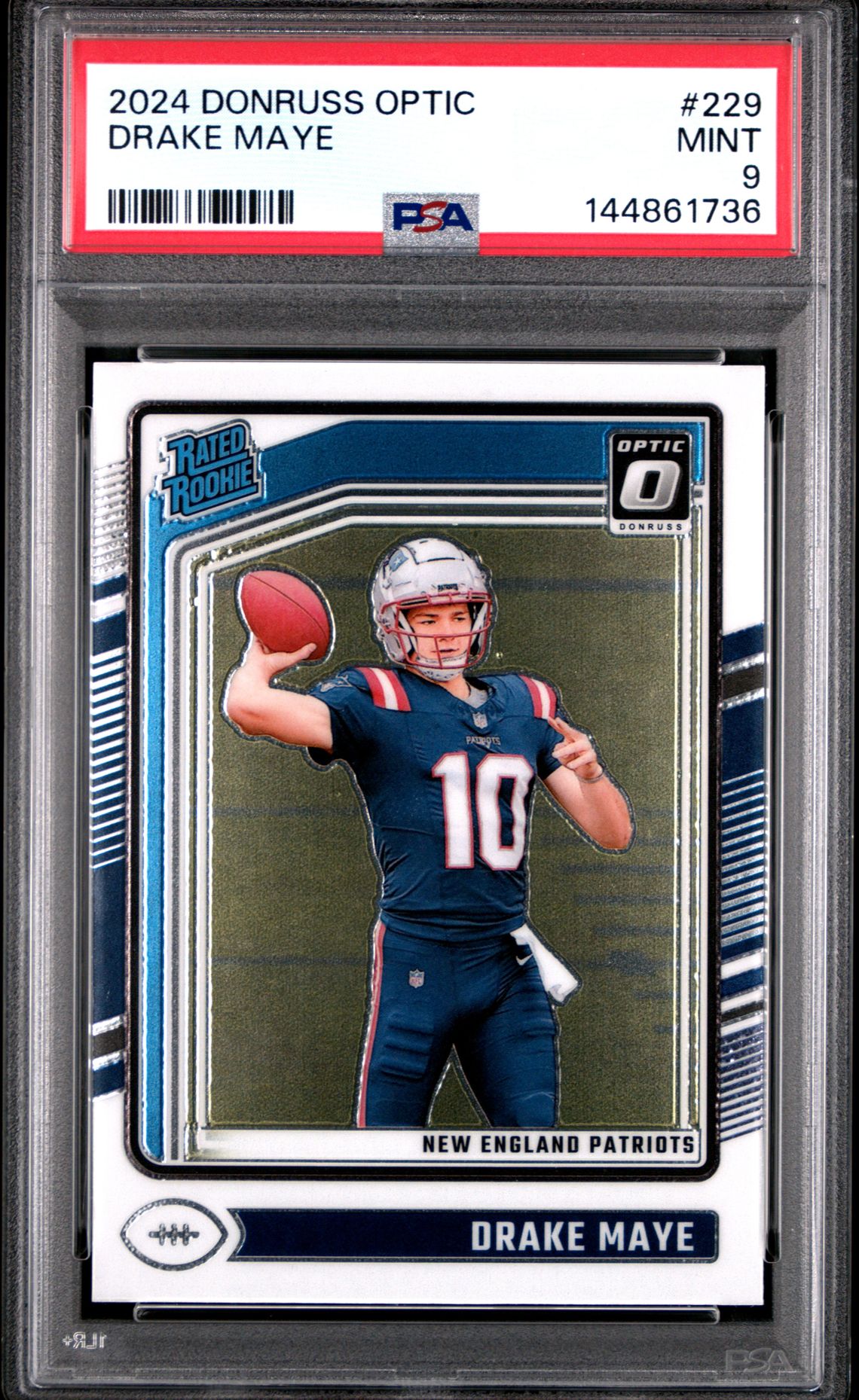 2024 Panini Donruss Optic Drake Maye #229 Mint 9 front