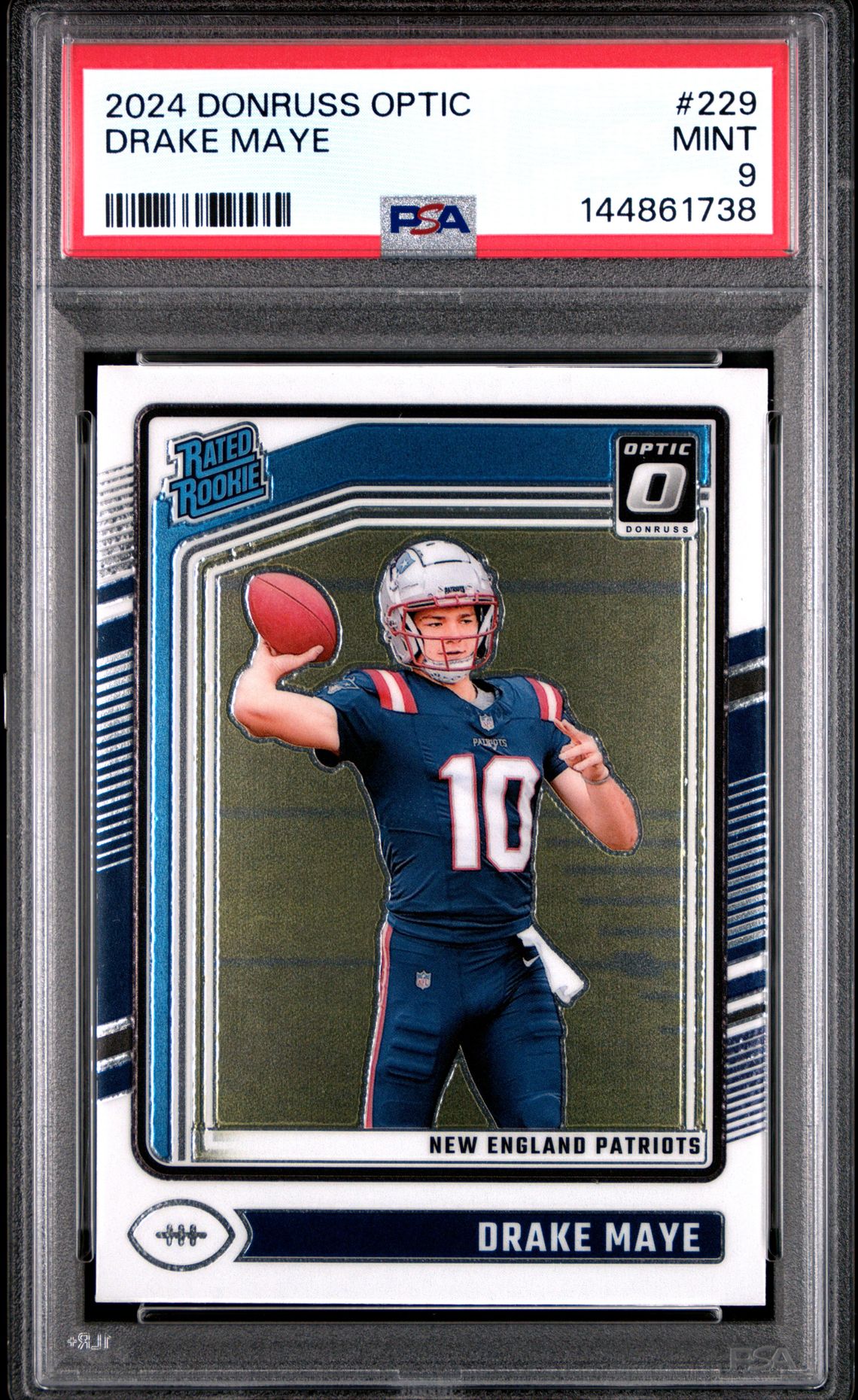 2024 Panini Donruss Optic Drake Maye #229 Mint 9 front
