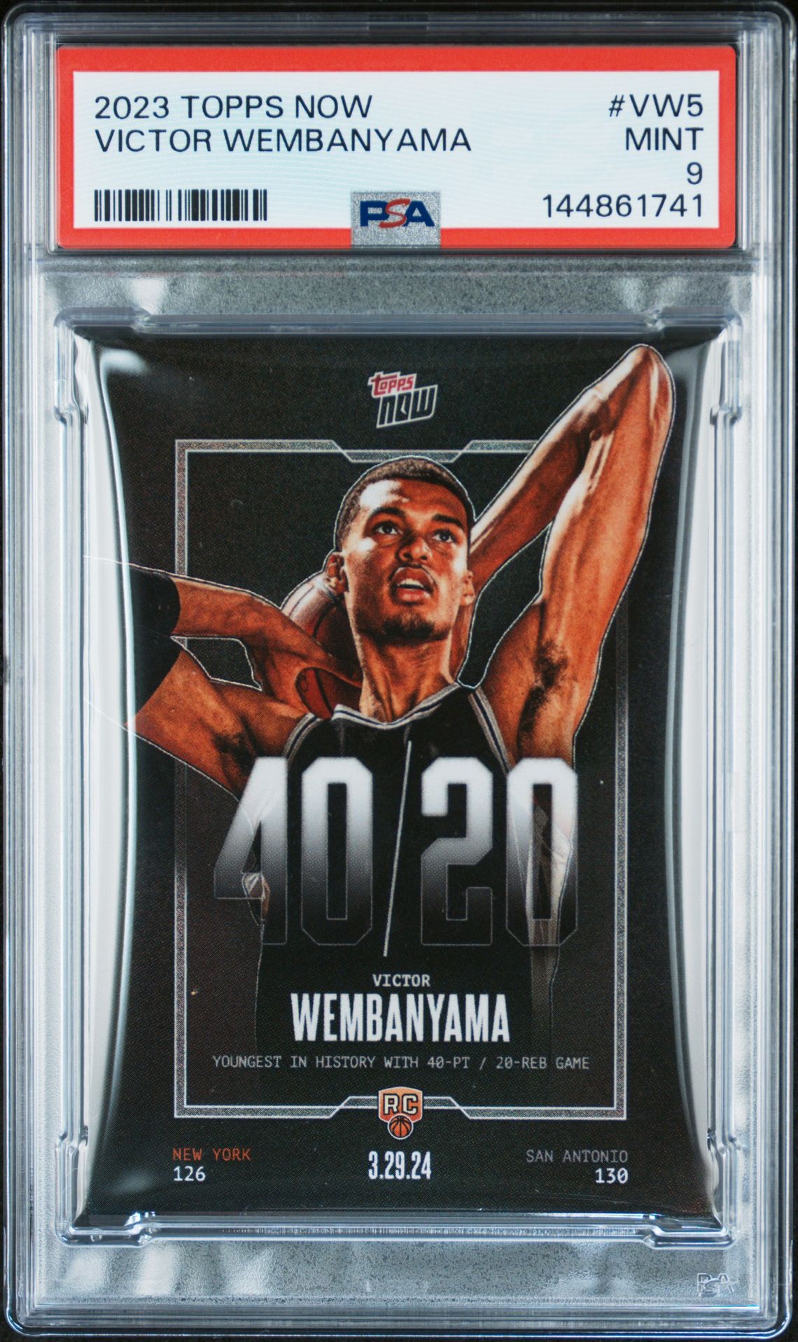 2023 Topps Now Victor Wembanyama #Vw5 Mint 9 front