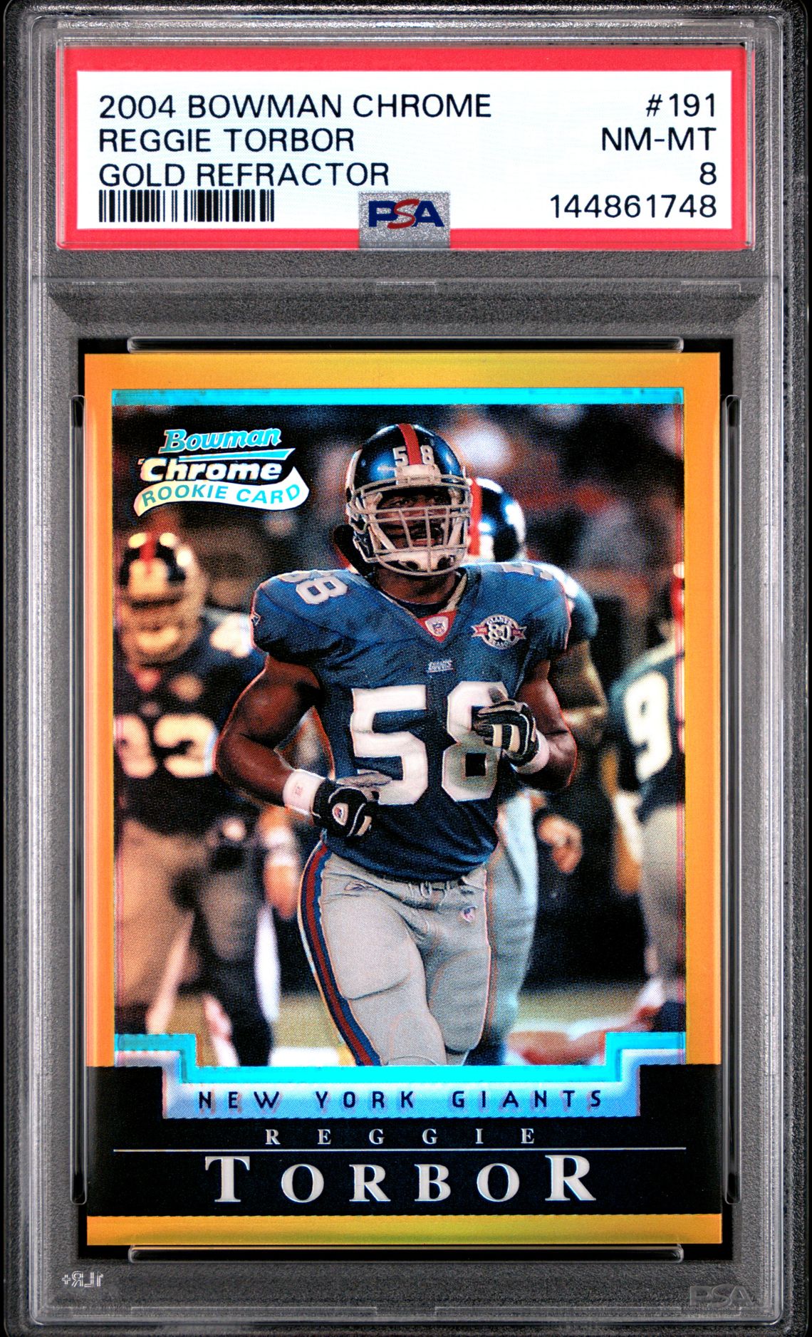 2004 Bowman Chrome Reggie Torbor #191 (Gold Refractor) Nm-Mt 8 front