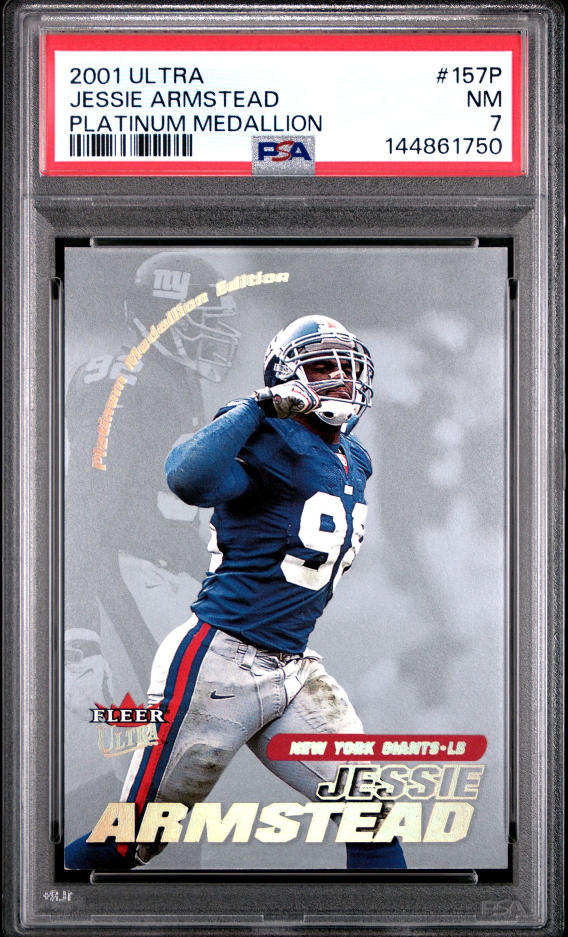 2001 Ultra Jessie Armstead #157P (Platinum Medallion) Nm 7 front