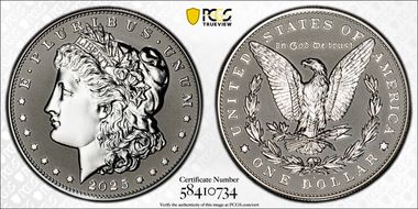 2025-S $1 Morgan Dollar Rev PR Two-Coin Reverse Proof Set First Strike PR69