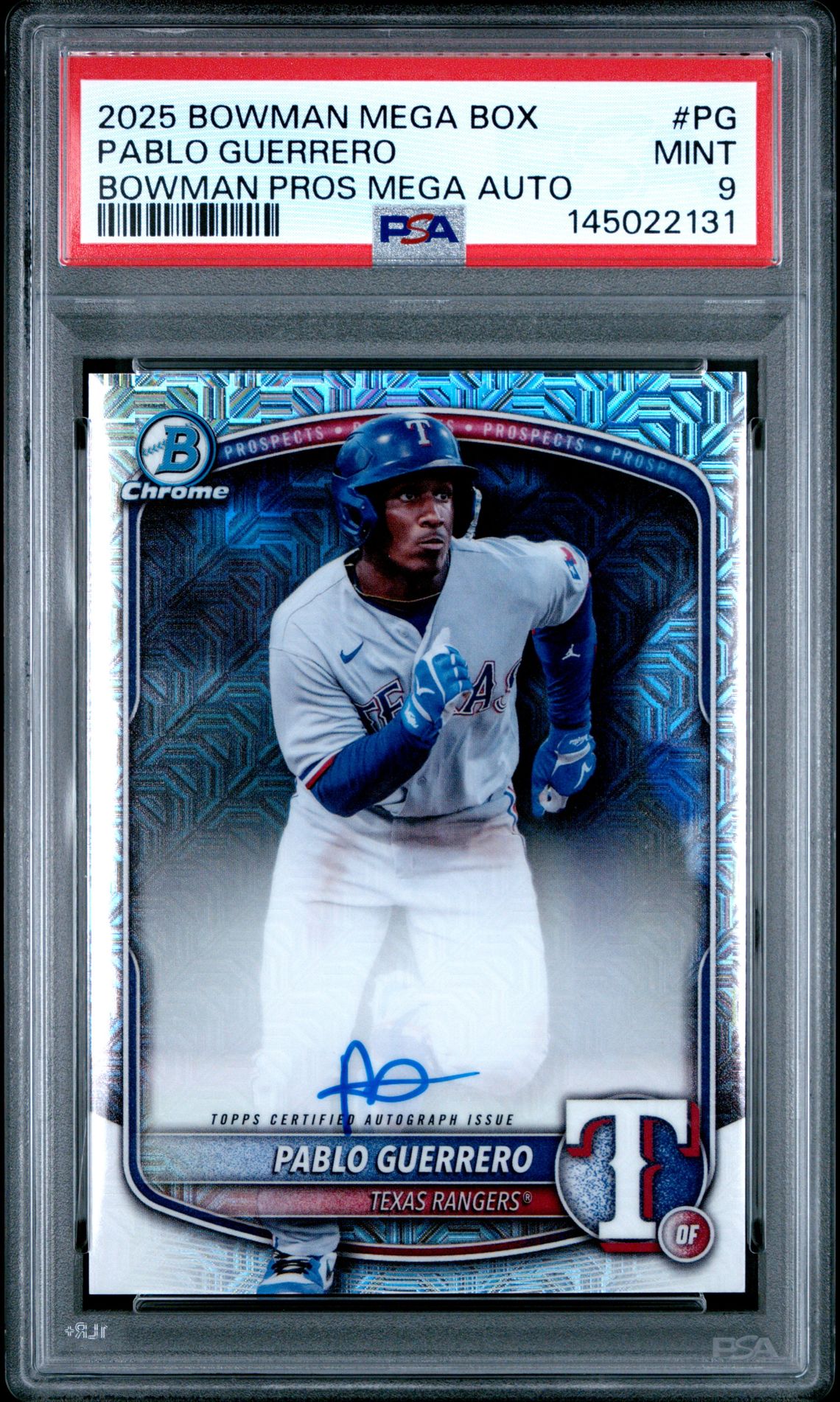 2025 Bowman Mega Box Bowman Prospect Mega Autographs Pablo Guerrero #Pg Mint 9 front