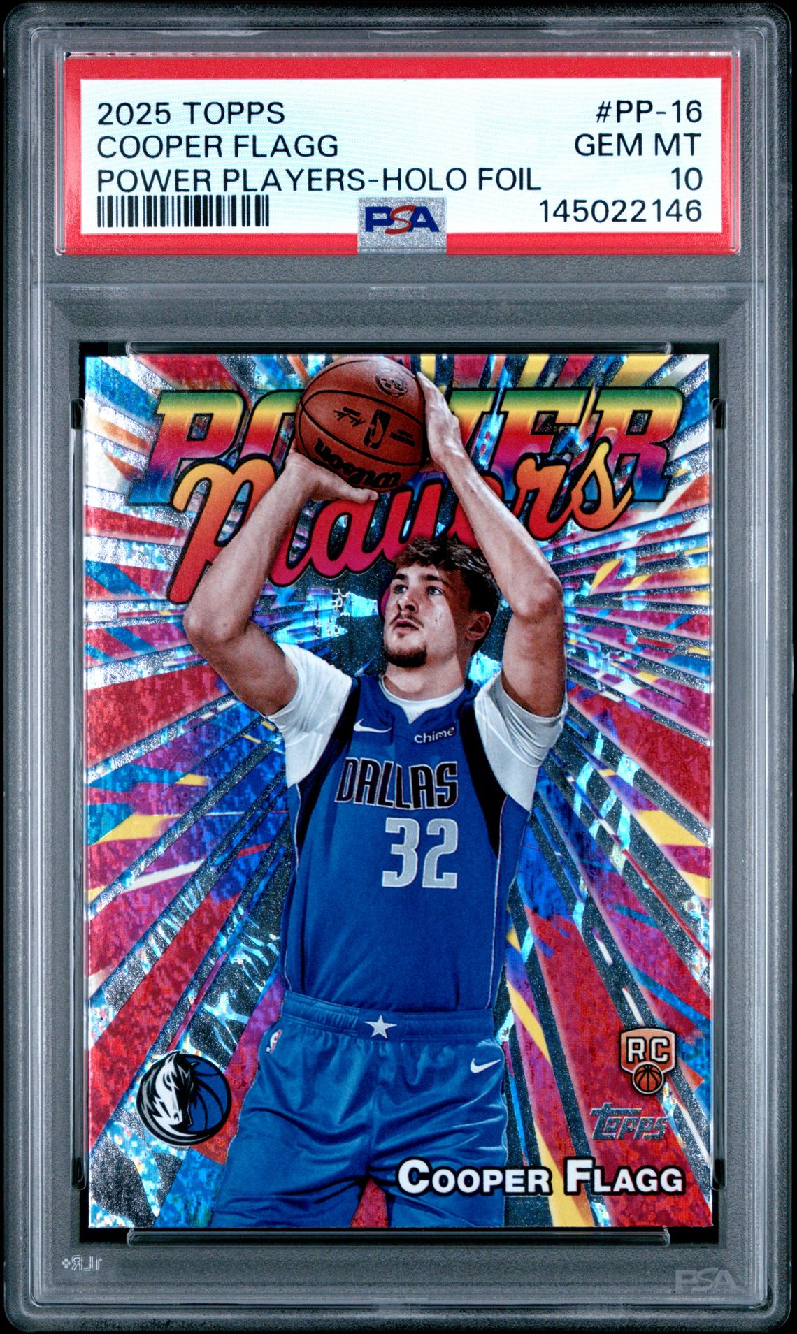 2025 Topps Power Players Cooper Flagg #Pp-16 (Power Players-Holo Foil) Gem Mt 10 front