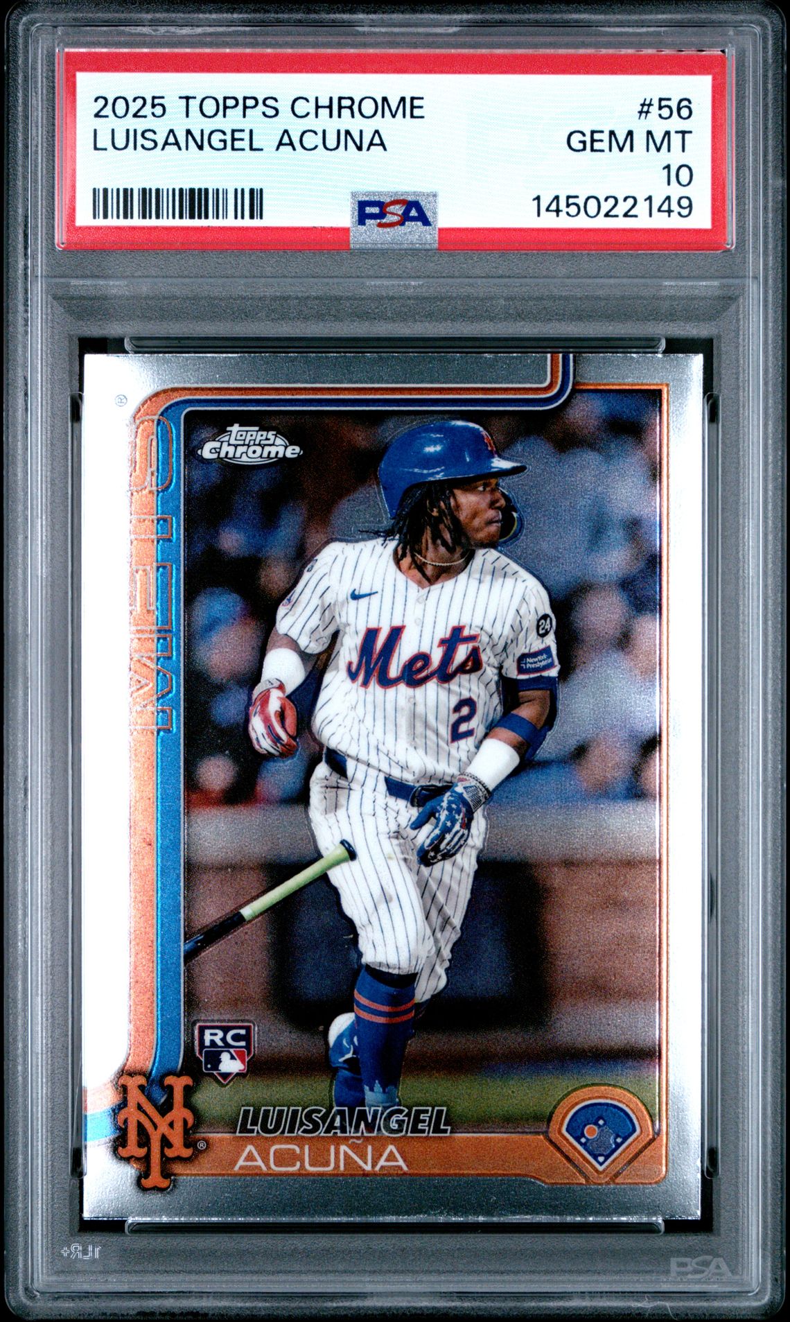 2025 Topps Chrome Luisangel Acuna #56 Gem Mt 10 front