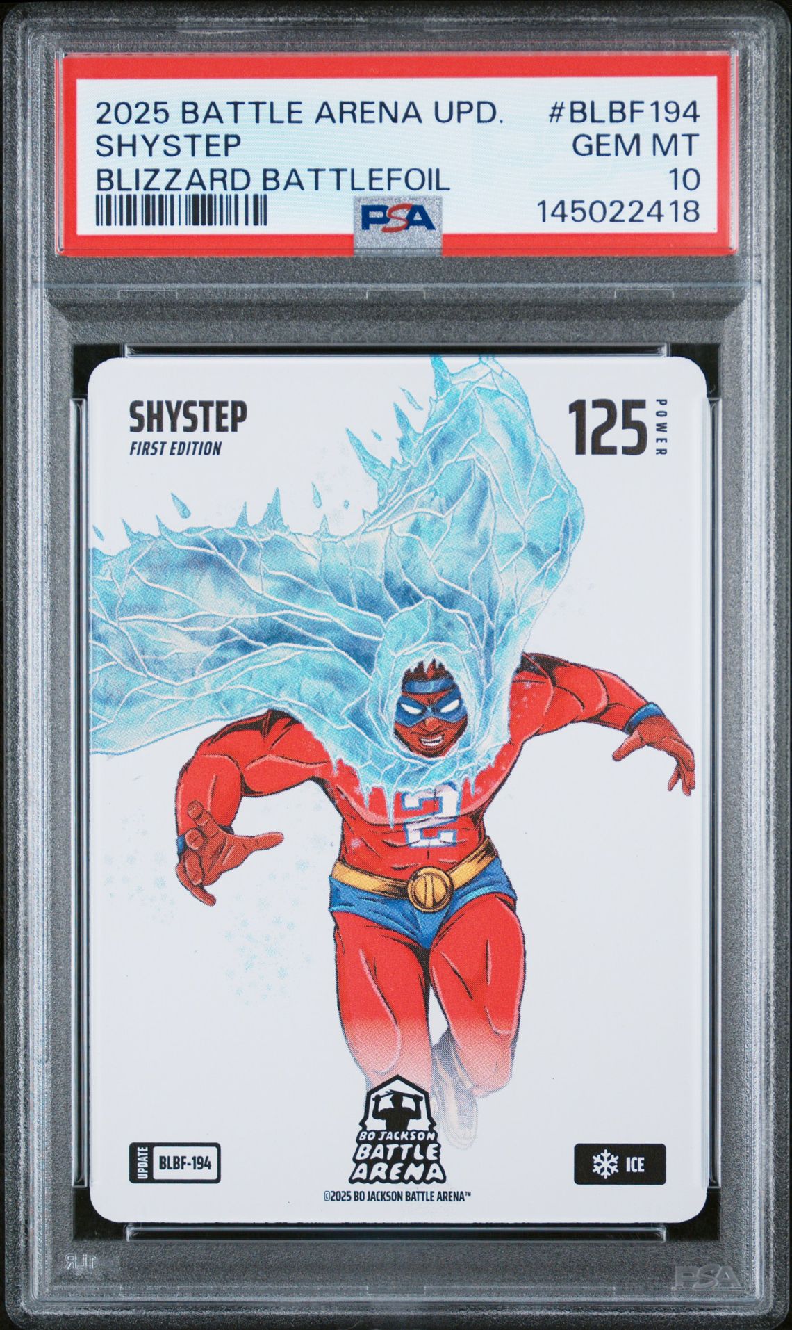 2025 Bo Jackson Battle Arena Update Blizzard Battlefoil Shystep #Blbf194 Gem Mt 10 front