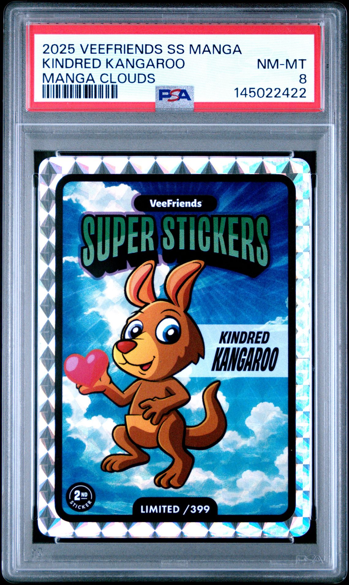 2025 Veefriends Super Stickers Manga Series Kindred Kangaroo (Manga Clouds) Nm-Mt 8 front