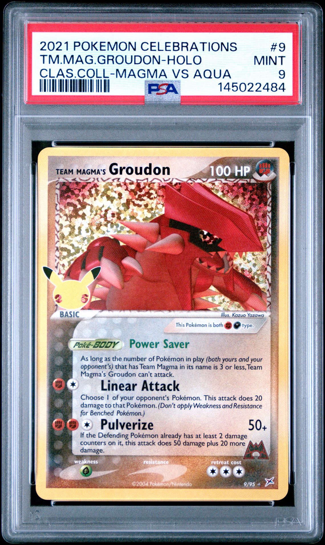 2021 Pokemon Celebrations Classic Collection Tm.mag.groudon-Holo #9 (Clas.coll-Magma Vs Aqua) Mint 9 front