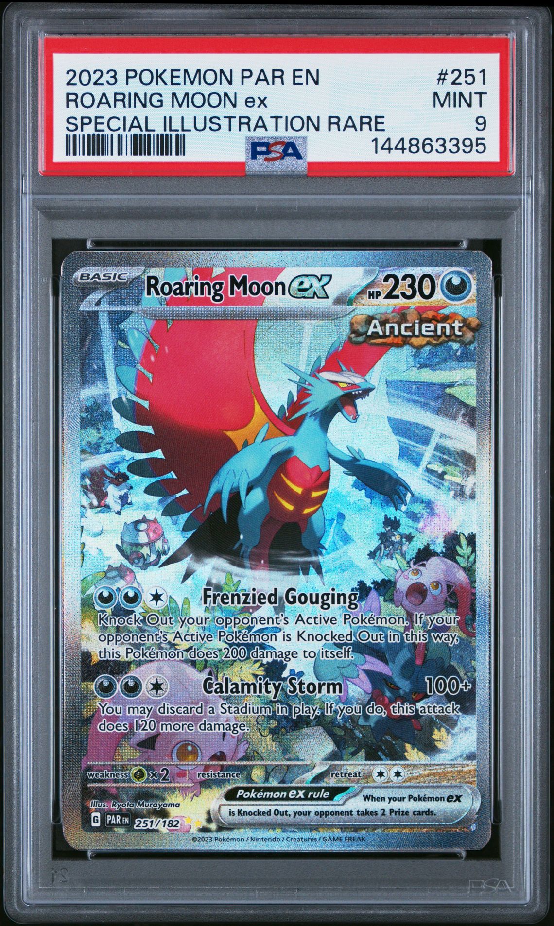 2023 Pokemon Par En-Paradox Rift Roaring Moon Ex #251 (Special Illustration Rare) Mint 9 front